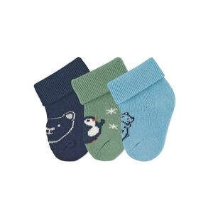 Sterntaler Lot de 3 chaussettes premier age Ours marine