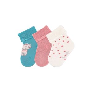 Sterntaler Lot de 3 chaussettes bebe chat turquoise clair