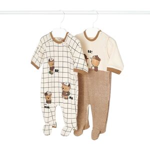 Mayoral Lot de 2 pyjamas beige