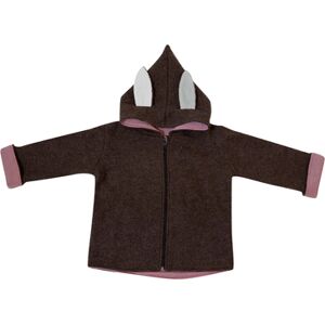 Veste en laine foulee Räuber&Komplizen; chevreuil marron/rose