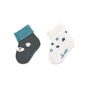 Sterntaler Chaussettes bebe Elia double pack anthracite chine