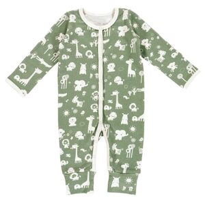 Alvi® Combinaison pyjama enfant Granite Animals vert granit/blanc