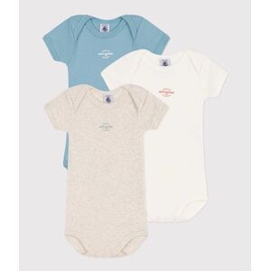 Petit Bateau Body bebe manches courtes 130 ans coton lot de 3