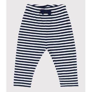 Petit Bateau Pantalon bebe bouclette eponge rayee bleu medieval/blanc...