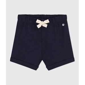 Petit Bateau Short bebe jersey flamme uni bleu smoking