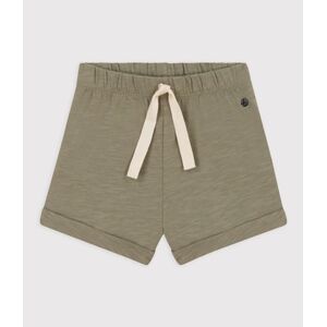 Petit Bateau Short bebe jersey flamme uni vert marecage