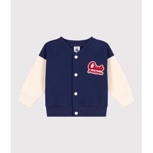 Petit Bateau Gilet bebe teddy molleton bleu chaloupe/blanc avalanche