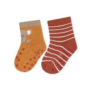 Sterntaler Chaussettes de bebe ABS pack de 2 elephants rouille