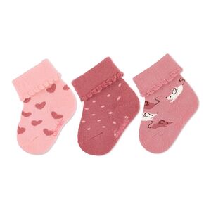 Sterntaler Chaussettes de bebe paquet de 3 souris roses