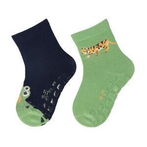 Sterntaler Lot de deux chaussettes ABS Crocodile/ Tiger marine