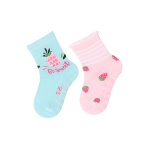 Sterntaler Chaussettes ABS double pack fruits turquoise clair
