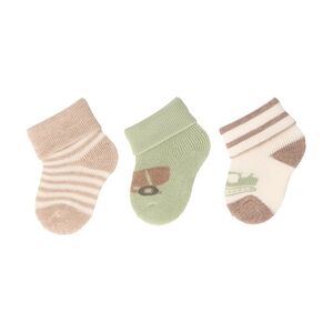 Sterntaler Lot de 3 chaussettes premier age milleraies beige chine