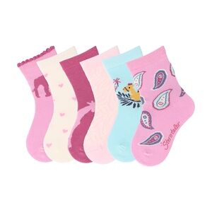 Sterntaler Lot de 6 chaussettes elephant rose vif