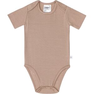 LÄSSIG Body bébé manches courtes marron 86/92