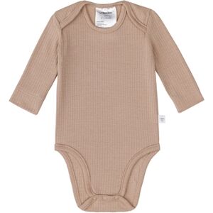 LÄSSIG Body bebe manches longues côtele marron