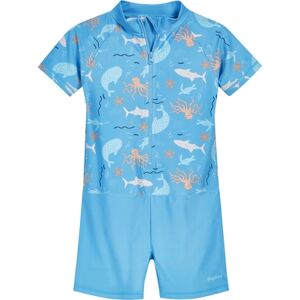 Playshoes Protection UV Une piece animaux marins turquoise
