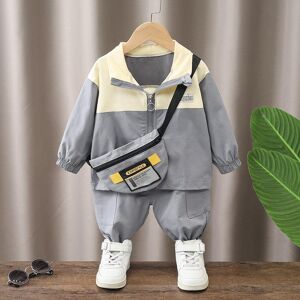 Cartable chemise zippée ensemble deux pièces vêtements pour garçons costume à manches longues pour bébé garçon - Publicité