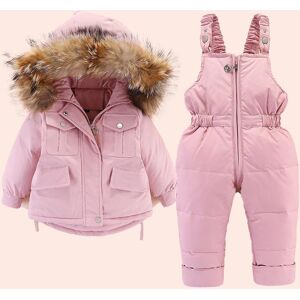 Enfants doudoune veste + combinaison enfants enfant en bas âge fille garçon vêtements vers le bas 2 pièces tenue d hiver costume chaud bébé salopette vêtements ensembles - Publicité