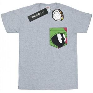 Looney Tunes Girls Marvin The Martian Face Faux Pocket Cotton T-Shirt - Publicité