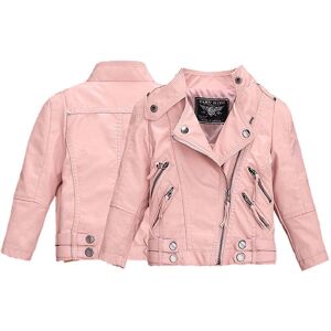 Veste en cuir PU pour enfants, vêtements d extérieur pour filles, automne printemps, adolescents, garçons, mode veste en cuir, manteau à col, 2024 - Publicité