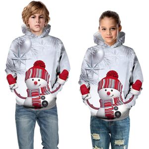 5-14 ans garçons sweats à capuche filles pull automne 3D bonhomme de neige imprimer adolescents noël Halloween cadeau nouveaux enfants sweat manteau - Publicité