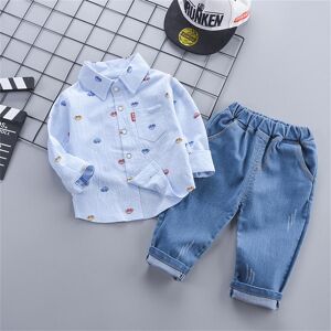 2024 nouveau printemps automne bébé garçons vêtements Costume tenues pour bébés enfants chemise pantalon 2 pièces/ensembles enfant en bas âge Costume décontracté enfants survêtements pour 0-5 ans - Publicité