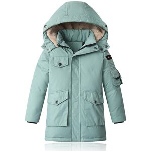 FEI Home&Garden Veste d'hiver chaude en duvet pour enfants, à la mode, longueur moyenne, épaisse, à capuche, en coton, pour garçons - Publicité