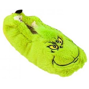 The Grinch Childrens/Kids Embroidered Face Fluffy Slippers - Publicité