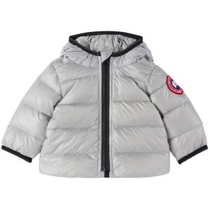 "Canada Goose Kids Bébé   Blouson Crofton argenté rembourré en duvet à capuche" - 6-9M - Publicité