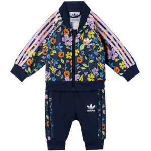 "adidas Kids Bébé   Ensemble de survêtement bleu marine à motif fleuri et à rayures" - 9M - Publicité