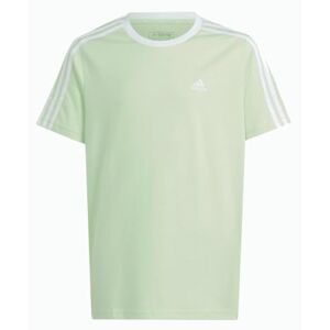 Adidas Essentials 3-Stripes Cotton Loose Fit Boyfriend Tee T-Shirt, Semi Green Spark/White, 13-14 Years Girl's - Publicité