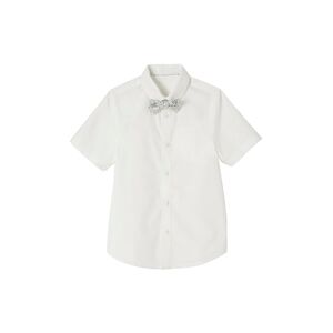 VERTBAUDET Chemise cérémonie Noeud pap Amovible garçon Manches Courtes Blanc 6A - Publicité