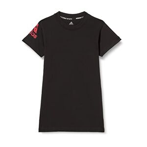 Adidas Promote Tee T-Shirt Mixte Enfant, Écarlate de lumière Noir, 140 - Publicité