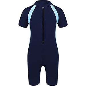 Zaldita Enfant Garçon Fille Maillot de Bain Une Pièce Body Combinaison de Bain Natation Plongée Protection Anti-UV Costume Natation Vêtements de Plage 3-14 Ans Bleu Marin C 7-8 Ans - Publicité