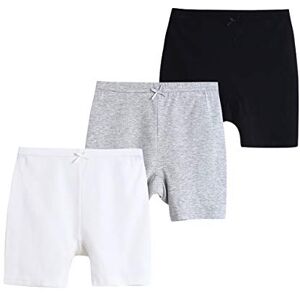 Allesgut Lot de 3 shorts de danse en coton uni pour bébé fille, gris, taille 4, Blanc/noir/gris, 5-6 ans - Publicité