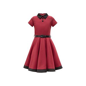 BlackButterfly Enfants Robe Années 50 Vintage Clarity 'Lucy' (Rouge, 13-14 Ans) - Publicité