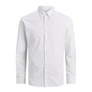 Jack & Jones JUNIOR JJJOE Shirt LS Plain Noos JNR Chemise, Blanc, 16 Ans Garçon - Publicité