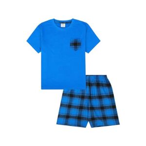 ThePyjamaFactory Pyjama court en coton tissé pour garçon, bleu marine Bleu 11 ans - Publicité