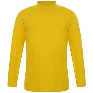 ranrann Haut Thermique Enfant Garçon Fille sous-Pull Mock Neck sous-vêtement Chaud Hiver T-Shirt Manches Longues Sport Décontracté 1-8 Ans Type J Jaune 7-8 Ans - Publicité