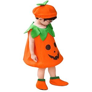 Allbestop Ensemble Naissance Fille Halloween,Combinaison Apiculteur Grenouillères Garçon Costume Carnaval Femme Deguisement Disco Femme Accessoire Halloween(Orange #2,18-24 mois) - Publicité