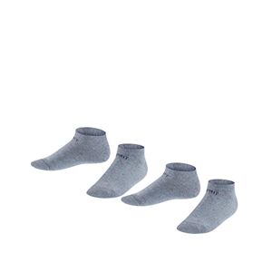 Esprit Foot Logo 2-Pack K SN coton unies lot de 2 paires, Chaussettes basses Mixte enfant, Gris (Light Grey Melange 3390), 31-34 - Publicité