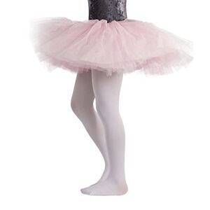 CALZITALY PACK 1/2 Collants de Danse Fille avec Pied   Rose, Beige, Blanc, Noir   4-14 ans   40 DEN   Fabriqué en Italie (12 ans, Blanc) - Publicité