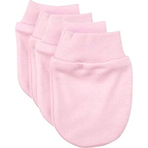 NOSBEBES ® Fabriqué en EUROPE, MOUFLES de protection anti-griffure pour bébé, 100% COTON, moufles bébé fille ou garçon, mouffles naissance, idée cadeau naissance de 0 à 6 mois 1 PAIRE MOUFLES ROSE - Publicité