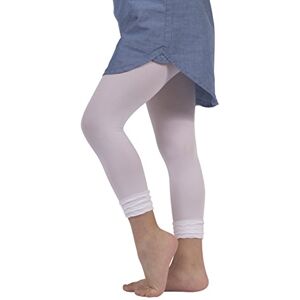 CALZITALY Leggings Microfibre Fille   Leggings Elégants avec Volants   Pantalon Fillette Long   50 den   Rosa, Blanc, Noir   4/6 8/10 Ans   Made in Italy (Blanc, 4/6 ans) - Publicité