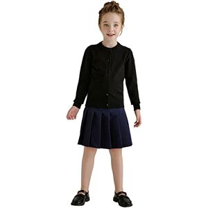 SMILING PINKER Cardigan Fille Manches Tricoté Longues Pulls Gilets Printemps, Automne et Hive(Noir,10-11 Ans) - Publicité