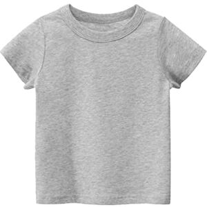 T-shirt basique à manches courtes pour enfant Pour l'été Couleur unie - Publicité