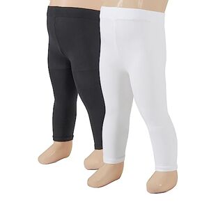 CALZITALY 2 Paires – Leggings pour Bebes Filles   CALEÇONS en Microfibre pour Bebes   50 DEN   Blanc, Noir   12, 18, 24 Mois   BONNETTERIE Italienne (18 Mois, VARIE) - Publicité