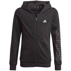 Adidas Fille G Lin Fz Hd Sweat, Noir/Blanc, 10 ans EU - Publicité