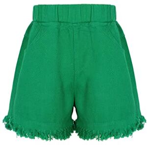 Mufeng Enfant Fille Short en Jean Denim Taille Elastique Pantalon Court Eté Casual Bermuda Short Gymnastique Sport Fitness Yoga 5-14 Ans Vert 13-14 Ans - Publicité