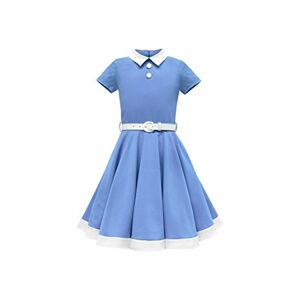 BlackButterfly Enfants Robe Années 50 Vintage Clarity 'Lucy' (Bleu, 7-8 Ans) - Publicité